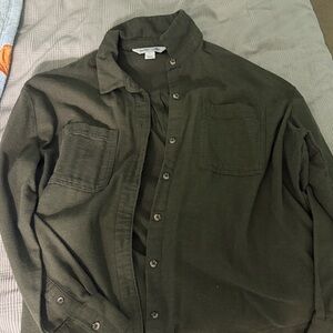 Old Navy Olive Button Down Shirt